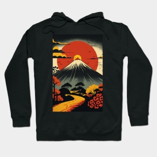 Japanese Volcano Sunset Hoodie